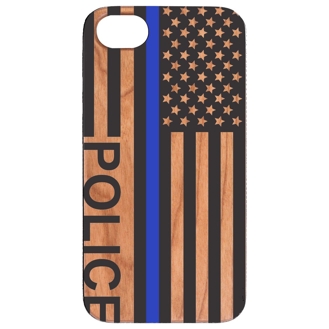 Thin Blue Line Patriot Shield – Support Our Police iPhone Case